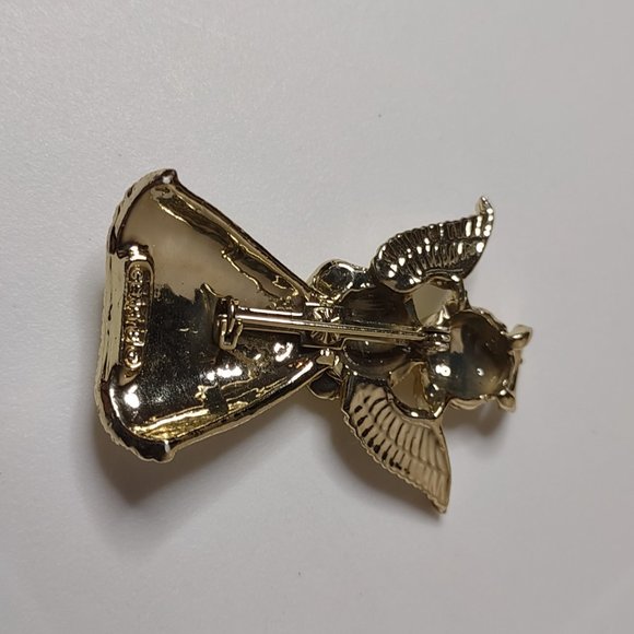 Angel With Red Flower Brooch - Picture 7 of 7